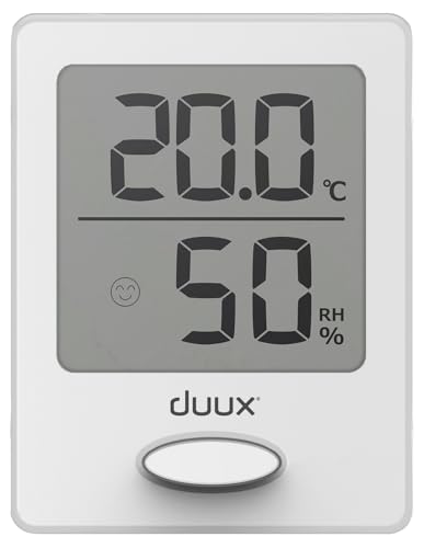 DUUX dxhm01 Innenraum Temperature & Humidity Sensor freistehend – Sensor Temperatur- und Feuchtigkeitssensor (CR2032, Lithium, 3 V, 45 mm, 16 mm, 58 mm) von Duux