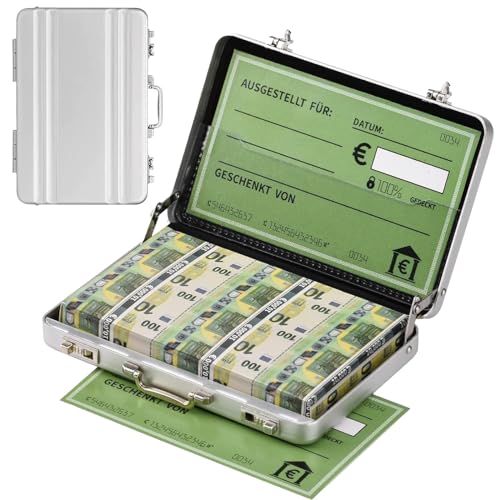 Duyteop Money Gift Packaging, Money Case As a Money Gift or Vouchers, Mini Aluminium Briefcase with Snap Closure, Wedding Gifts Money and Greeting Card for Beautiful Gift Container von Duyteop