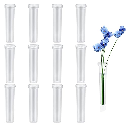 Duyteop Reagenzglas Vase, Blumenröhrchen, 12 Stück Reagenzgläser für Blumen, Reagenzglas für Blumen, Wasserröhrchen für Blumen, Blumen Wasserröhrchen, Dekoration,7.2x1.8 cm von Duyteop