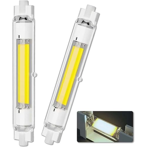 R7S LED 118mm 30W Dimmbar Lampen, R7S 118mm 30W LED COB Glühbirne Ersetzt R7S 200W 300W Halogenlamp, R7S LED 118mm 30W Leuchtmittel Kaltweiß 6000K, Lampen 3000LM, AC 220V-240V, 360 Grad Licht, 2pcs von Dvnoua