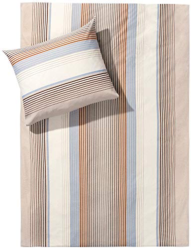 Dyckhoff – Bettbezug und Kissenbezug Frottee 135x200 cm (40x80 cm) beige von Dyckhoff