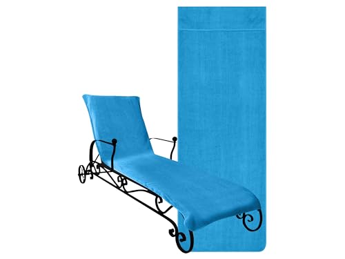 Dyckhoff Schonbezug mit Kapuze für Gartenstuhl oder Gartenliege 270.1158, Gartenliege, blau von Dyckhoff