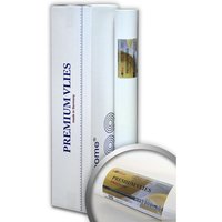 Profhome PremiumVlies 150 g Profi-Malervlies Renoviervlies Glattvlies überstreichbare Vliestapete weiß 1 Karton 100 qm - weiß von E-DELUX