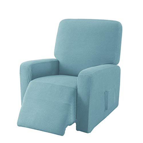 EBETA E Jacquard Sesselbezug, Sesselschoner, Stretchhusse für Relaxsessel Komplett, Elastisch Bezug für Fernsehsessel Liege Sessel (Denimblau) von EBETA