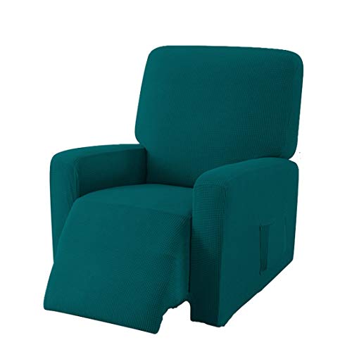 EBETA E Jacquard Sesselbezug, Sesselschoner, Stretchhusse für Relaxsessel Komplett, Elastisch Bezug für Fernsehsessel Liege Sessel (Olivgrün) von EBETA