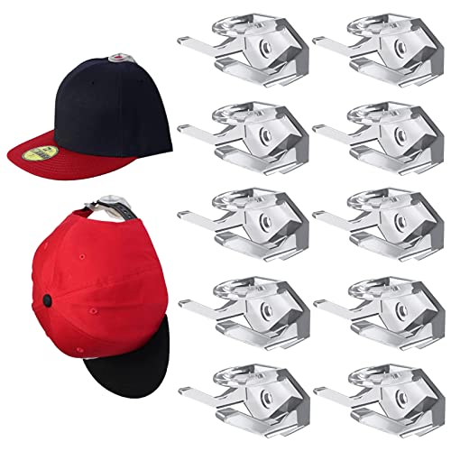 EACHPT Selbstklebende Hut-Halter,10 Stück Selbstklebende Huthaken,Minimalistischer Huthalter, Cap Halterung Wand,Selbstklebende Kappenhalter,Kappenhaken für die Wandmontage von EACHPT