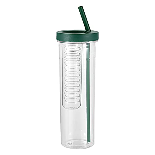 EACHPT Trinkbecher Mit Strohhalm, 750ml Trinkflasche Mit Strohhalm, Becher Mit Strohhalm, Transparente, verdickende, auslaufsichere Trinkgläser für Fruchtsaft-Eiskaffee-Bubble-Tee-Getränke von EACHPT