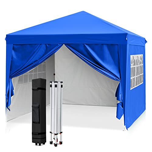 Eagle Peak 3 x 3 m großes Pop-Up-Zelt mit 4 Seitenwänden, einfach aufzubauender Unterstand mit 300 m² Schatten, Blau von EAGLE PEAK