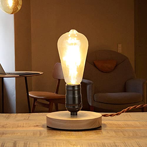Easylight Kleine Tischlampe Industrie Design Holz Metall dekorativ EDISON Vintage Lampe Tischleuchte von Easylight