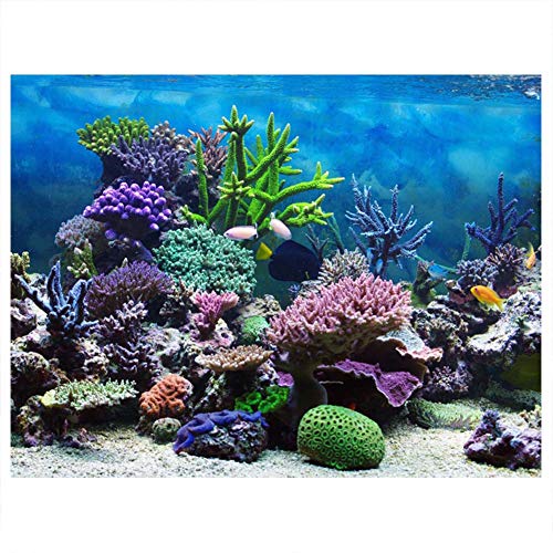 EBTOOLS Aquarium Hintergrundkleber, Poster Hintergrund Aquarium Dekoration Aufkleber PVC Aufkleber Ozean Hintergrund Aquarium Dekoration Wasserdichter Aufkleber(91 * 50cm) von EBTOOLS