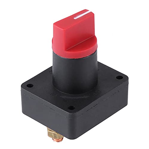 EBTOOLS Autobatterie Trennschalter Kunststoff Schwarz Rot 6MM 300A Auto LKW Boot Batterie Isolator Trennen Abschalten Power Kill Switch 65 * 43 * 37mm/2,6 * 1,7 * 1,5in von EBTOOLS