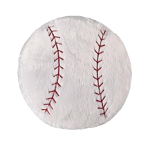 EBbels Plüsch Football Kissen, Weich Gefülltes Plüschkissen Winter Plüsch Sofa Wurfkissen Rückenkissen Für Kinder, Jungen, Mädchen, Männer, Freund, Geburtstag (Baseball, 45×45cm) von EBbels