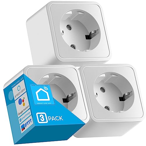 Echos Smart WLAN Steckdose 3er Pack | App-gesteuert | Sprachsteuerung mit Alexa u. Google Home | Smart Home Steckdose | Smarte Steckdose | WIFI Steckdose | Intelligente Steckdose von Echos