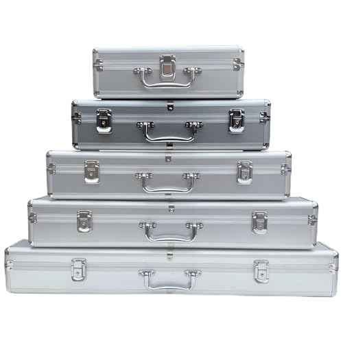 Aluminium-Koffer Alu-Box länglich leer Instrumentenkoffer Flötenkoffer (LxBxH) 40 x 10 x 10 cm Messinstrumente Aufbewahrung von ECI