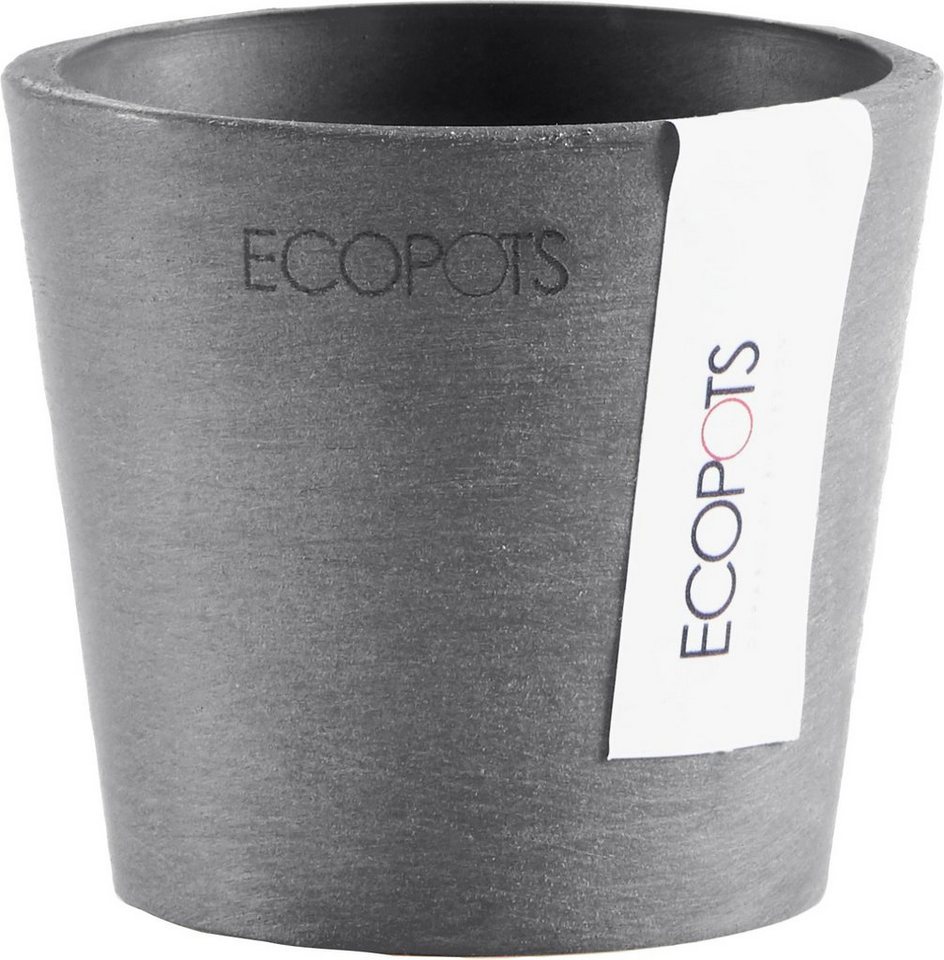 ECOPOTS Blumentopf AMSTERDAM Mini Grey, BxTxH: 8x8x7 cm von ECOPOTS