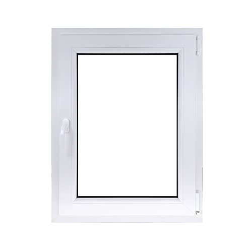 ECOPROF Kellerfenster | Langlebiges Kunststoff-Fenster | Maße 70x90 cm (700x900 mm) | Dreh-Kipp Fenster DIN Rechts | Farbe: Weiss | 70mm Profil von ECOPROF.eu