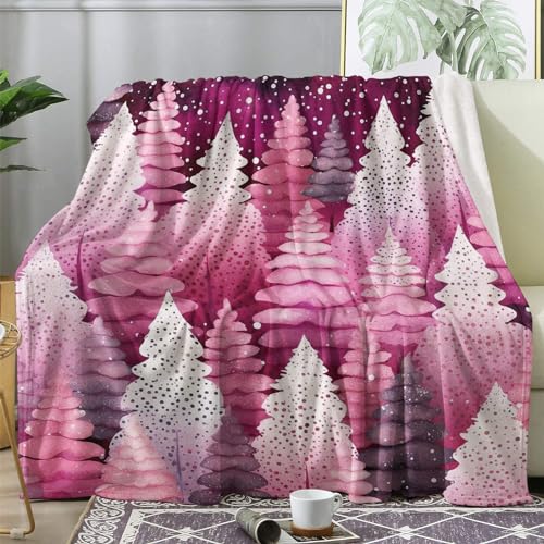 ECOTOS Kuscheldecke 150x200 Weihnachten Flauschige Decke Weihnachtsbaum Fleecedecke Sofadecke Couchdecke, Flanell Decken Blanket, Große XL Wohndecke Winter Warm Weich von ECOTOS