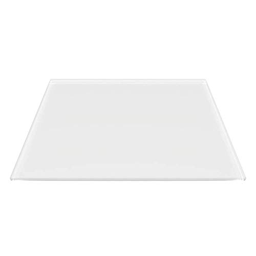 Milchglas Quadrat 80x80cm Glasbodenplatte Funkenschutzplatte Kaminplatte Glas Ofen Platte Bodenplatte Kaminofenplatte Unterlage (80x80cm mit Silikon-Dichtung) von ECOfoxx