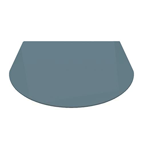 Rundbogen 100x120cm Glas anthrazitgrau - Funkenschutzplatte Kaminbodenplatte Glasplatte (Anthrazit grau RB100x120cm - mit Silikon-Dichtung) von ECOfoxx