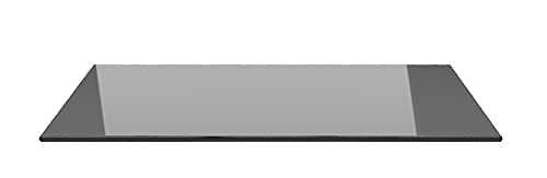 Saisonplatte Rechteck schwarz 100x40cm - Kamin-Vorlegeplatte Funkenschutzplatte Kaminbodenplatte Glasplatte (ohne Silikondichtung) von ECOfoxx
