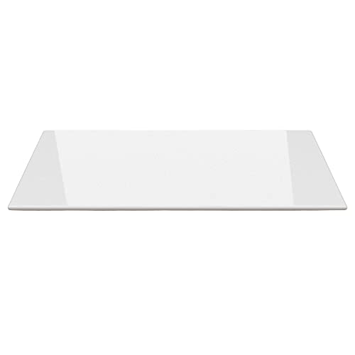 WEIßE Kamin Glasbodenplatte Funkenschutz Kaminplatte Glas Ofen Platte NEU (Ohne Dichtung, Rechteck 120x60cm) von ECOfoxx