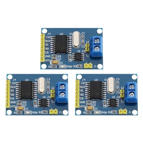 ECSiNG 3 Stück Busmodul-Erweiterungsplatine MCP2515 Busmodulplatte für Heim Smart Geräte Industrielle Drahtlose Steuerung Drahtlose Überwachung Drahtloses Elektronisches Zubehör von ECSiNG