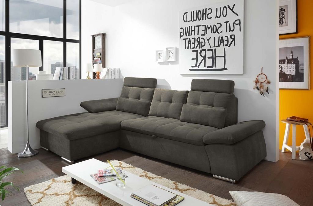 ED EXCITING DESIGN Ecksofa, Nalo Ecksofa 268x170 cm Couch Eckcouch Sofa Stone (Braun-Grau) von ED EXCITING DESIGN