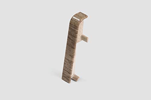 EGGER Verbinder Sockelleiste Nußbaum hellbraun für einfache Montage von 60mm Laminat Fußleisten | Inhalt 2 Stück | Kunststoff robust | Holz Optik hell braun von Egger
