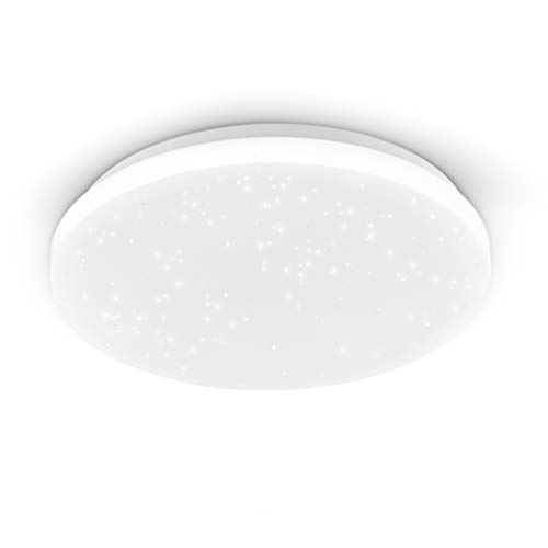 EGLO Deckenlampe Pogliola-S, Ø 31 cm, Kristalleffekt LED Deckenleuchte, 1 flammige Wohnzimmerlampe aus Stahl und Kunststoff, Lampe weiß, Kinderzimmerlampe, Küchenlampe, Bürolampe, Flurlampe Decke von EGLO