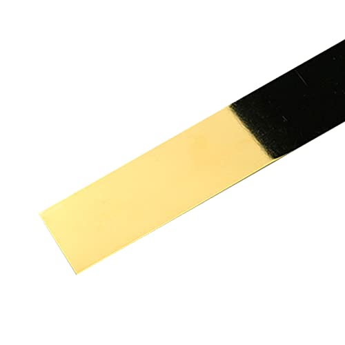 EGQLQ 2 Meter Flexible Zierleisten Selbstklebend Metallisch Zierleisten Sparpaket Keramikfliesen Zierleiste Selbstklebend Dichtungsbänder Wasser(Size:Width 3.5cm/1.37inch,Color:Glänzendes Gold) von EGQLQ