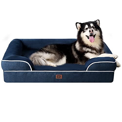 EHEYCIGA Orthopädisches Hundebett Grosse Hunde, Memory Foam Hundekorb XXL, Waschbar Hundesofa Wasserdicht rutschfest, Hundecouch mit Hohem Rand von EHEYCIGA