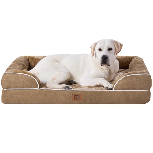 EHEYCIGA Orthopädisches Hundebett Kleine Hunde, Memory Foam Hundekorb Mittelgroße Hunde, Waschbar Hundesofa Wasserdicht rutschfest, Hundecouch mit Hohem Rand von EHEYCIGA