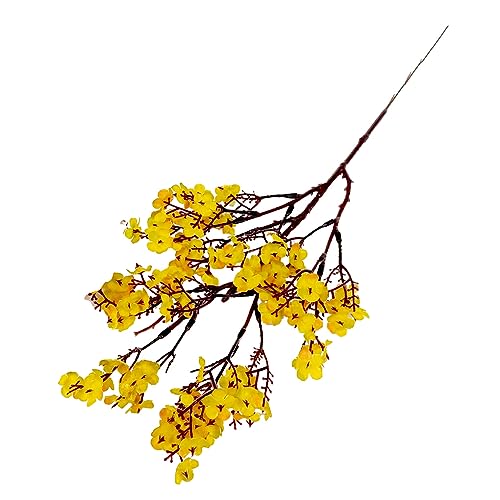 EIOLWJIEO 5 Stück DIY gefälschter Blumenstrauß, einfach zu arrangieren, kein Gießen oder Verwelken, langlebige künstliche Seidenblumen, künstliche Blumen, Gypsophila, Orange von EIOLWJIEO