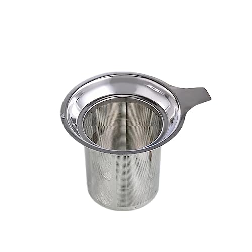 EIOLWJIEO Teesieb Blätter Trichter Drinkware Single Wire Drink Leaf Mesh Wiederverwendbarer Edelstahl Kräuterfilter Griff Clip von EIOLWJIEO