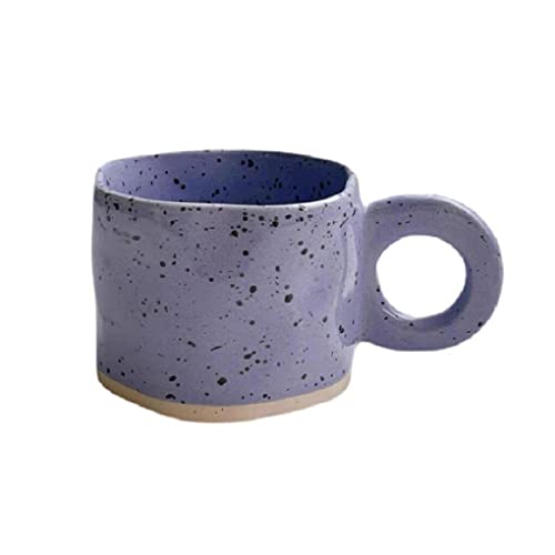 EIOLWJIEO Tinte Keramik Tasse Vintage INS Stil Wasser Becher Ring Griff Kaffee heiße Schokolade handgefertigte unregelmäßige Handgriff Trinkgefäße von EIOLWJIEO
