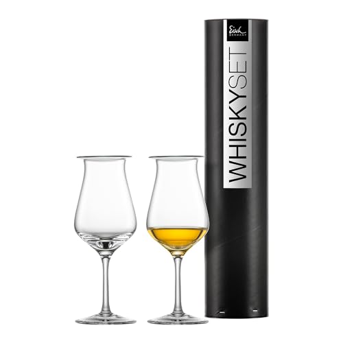 EISCH Malt Whisky Gläser JEUNESSE – Set aus 2 Whisky Gläsern mit AromaDeckel für eine optimale Aromen- & Geschmacksentwicklung, vom „Whiskey Magazine“ zum besten Nosingglas gewählt von EISCH