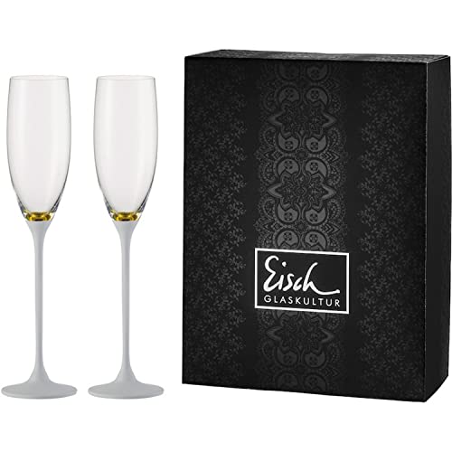 EISCH - Sektgläser Champagner Exklusiv Gold/weiß - 2 Stück im Geschenkkarton von EISCH