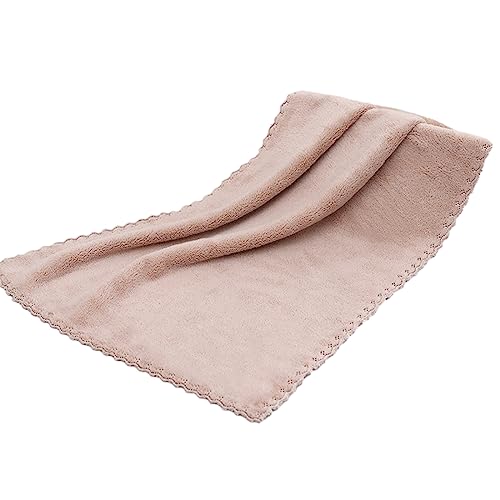 EKSEDTS hochdichten Korallenvlies saugfähige Haushalts Gesichtstücher 35 x 75CM Frottier Badetuch aus Handtuch Duschtuch Ultra Soft, Polyester, Kaffeefarbe von EKSEDTS