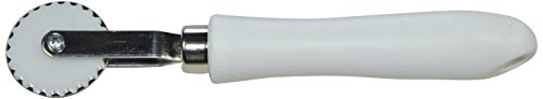ELETTRO CENTER Art.330 Größe und Zuklappen Messer Edelstahl glatt 4 mm Griff aus POM, Edelstahl, Weiß von ELETTRO CENTER