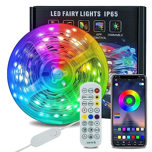 ELINKUME Lichterkette Außen,USB Led Lichterkette Outdoor Wasserdicht mit Fernbedienung Timer,RGB Farbwechsel Musik Sync Fairy Lights für Außerhalb Indoor Dekoration (10M) von ELINKUME