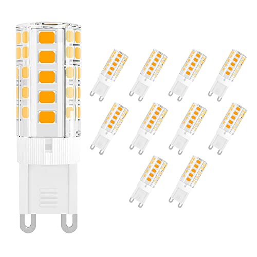 Goldwinge G9 LED Lampe Warmweiß 3000K, LED Leuchtmittel 2.5W Ersatz 50W Halogenlampen,G9 Glühbirne 210LM,Nicht Dimmbar Led Birne Geeignet für Kronleuchter Interieur Dekoration 10er Set,AC 220V von ELINKUME