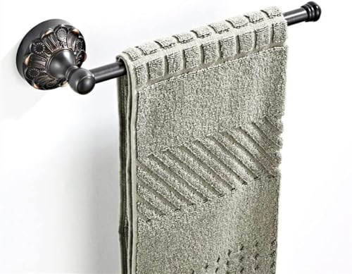 HANDTUCHSTANGE Handtuchhalter Messing Antike Handtuchstange, geprägtes Einzelgestell Einfache Badezimmer-Hardware (Farbe: Noir, Größe: Grauer Wolf) von ELroAl