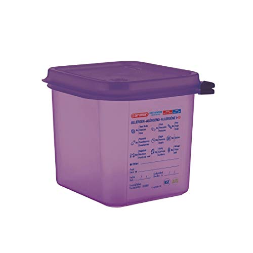 962162 Araven Polypropylen Lebensmittelbehälter, Lila, GN1/6, 150mm von Araven