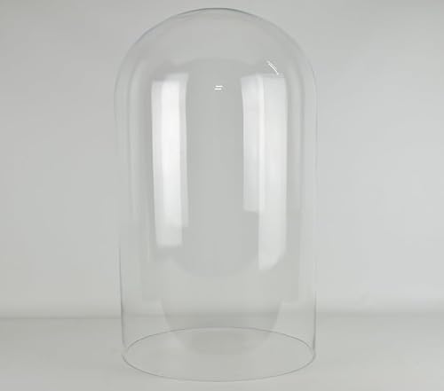 EMH Große handgefertigte Glasglocke, Mundgeblasen, klar, rund, 50 x 25 cm von EMH