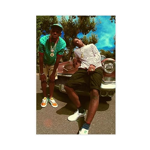 EMIGOS Asap Rocky and Tyler The Creator Musik-Leinwandposter Schlafzimmer Dekor Sport Landschaft Büro Zimmer Dekor Geschenk ungerahmt 40 x 60 cm von EMIGOS