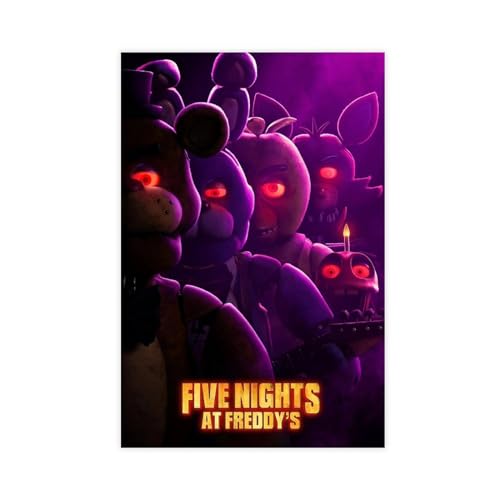 EMIGOS Filmposter "Five Nights at Freddy's", Leinwand-Poster, Wandkunst, Dekor, Bild, Gemälde für Wohnzimmer, Schlafzimmer, Dekoration, ungerahmt, 30 x 45 cm von EMIGOS