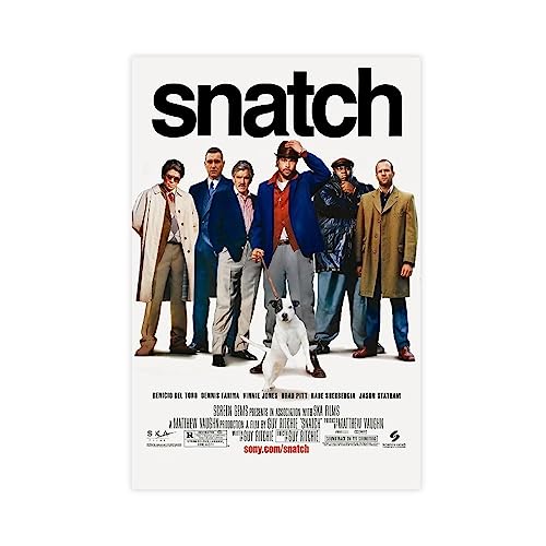 EMIGOS Filmposter "Snatch" auf Leinwand, Schlafzimmer, Dekoration, Sport, Landschaft, Büro, Raumdekoration, Geschenk, ungerahmt, 50 x 75 cm von EMIGOS