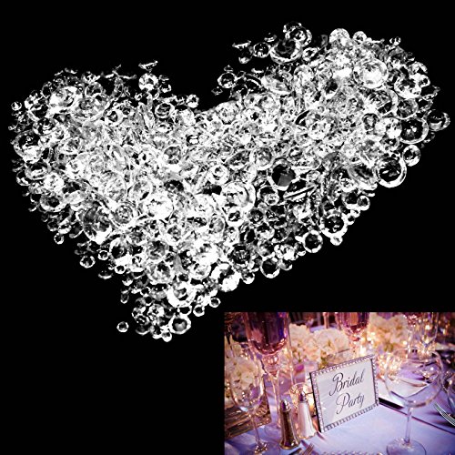 1000 Diamanten Streudeko Dekosteine Tischdeko Edelsteine Kristalle Hochzeit Deko von YINETTECH