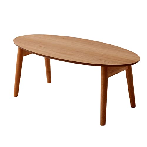 EMOOR Klapptisch Holz, Klein-Oval (B90xD43cm) Kirschbaum, Couchtish Tatami Tisch von EMOOR