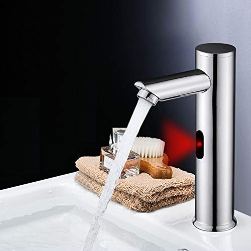 ENCOFT Wasserhahn mit Sensor Infrarot Wasserhahn Automatisch Sensor Kaltwasser Armaturen Badarmatur Waschtischarmatur Küchenarmatur von ENCOFT